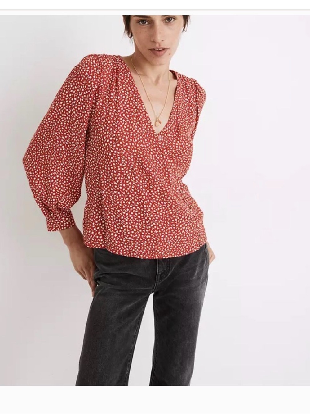 Madewell Kinston Side Button Faux Wrap